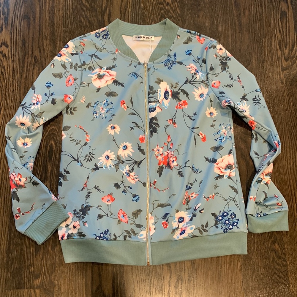 Floral bomber jacket